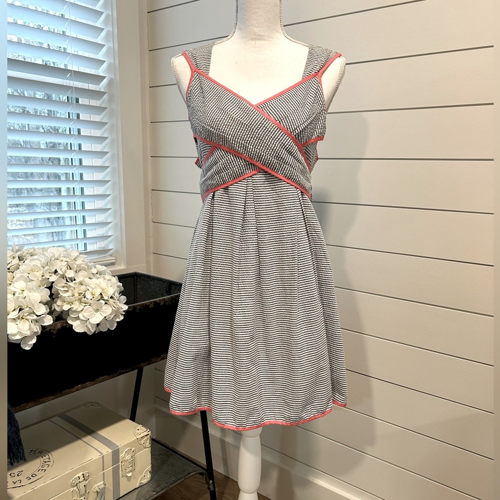 Esley Seersucker Striped Dress